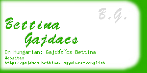 bettina gajdacs business card